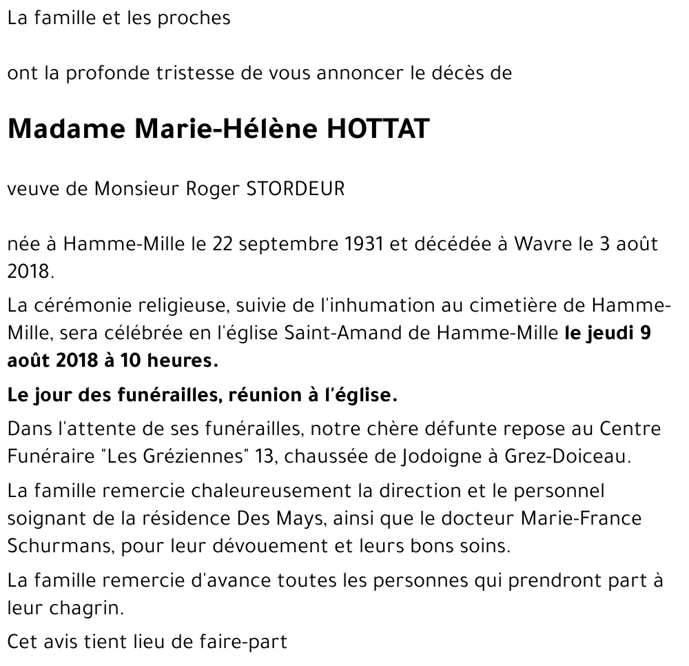 Marie-Hélène HOTTAT