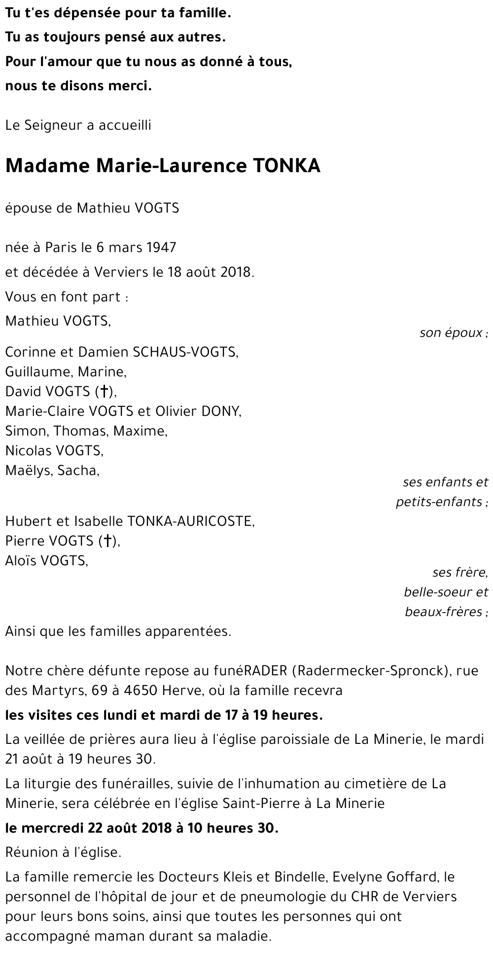 Marie-Laurence TONKA