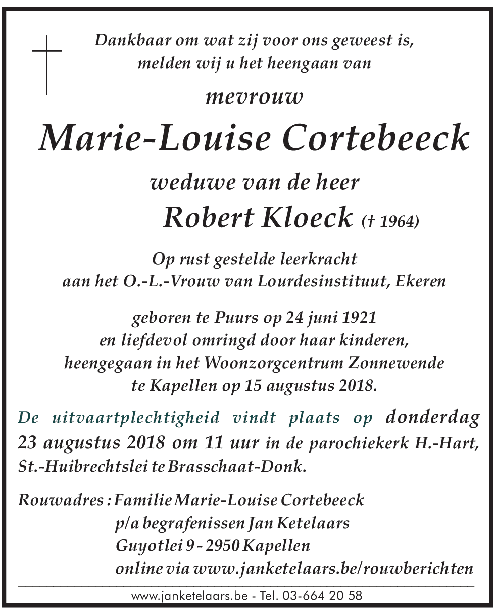 Marie-Louise Cortebeeck