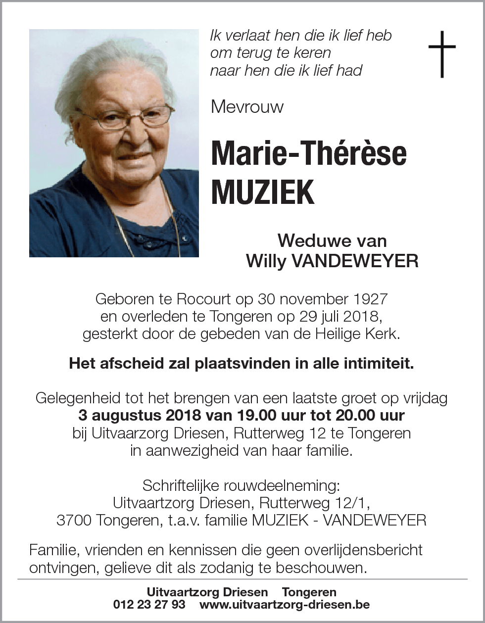 Marie-Thérèse Muziek