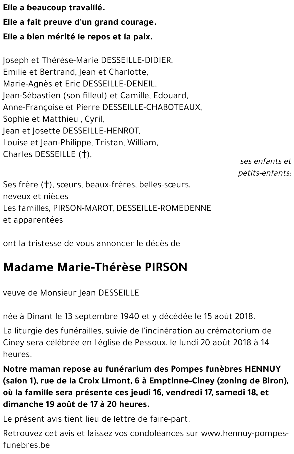 Marie-Thérèse PIRSON