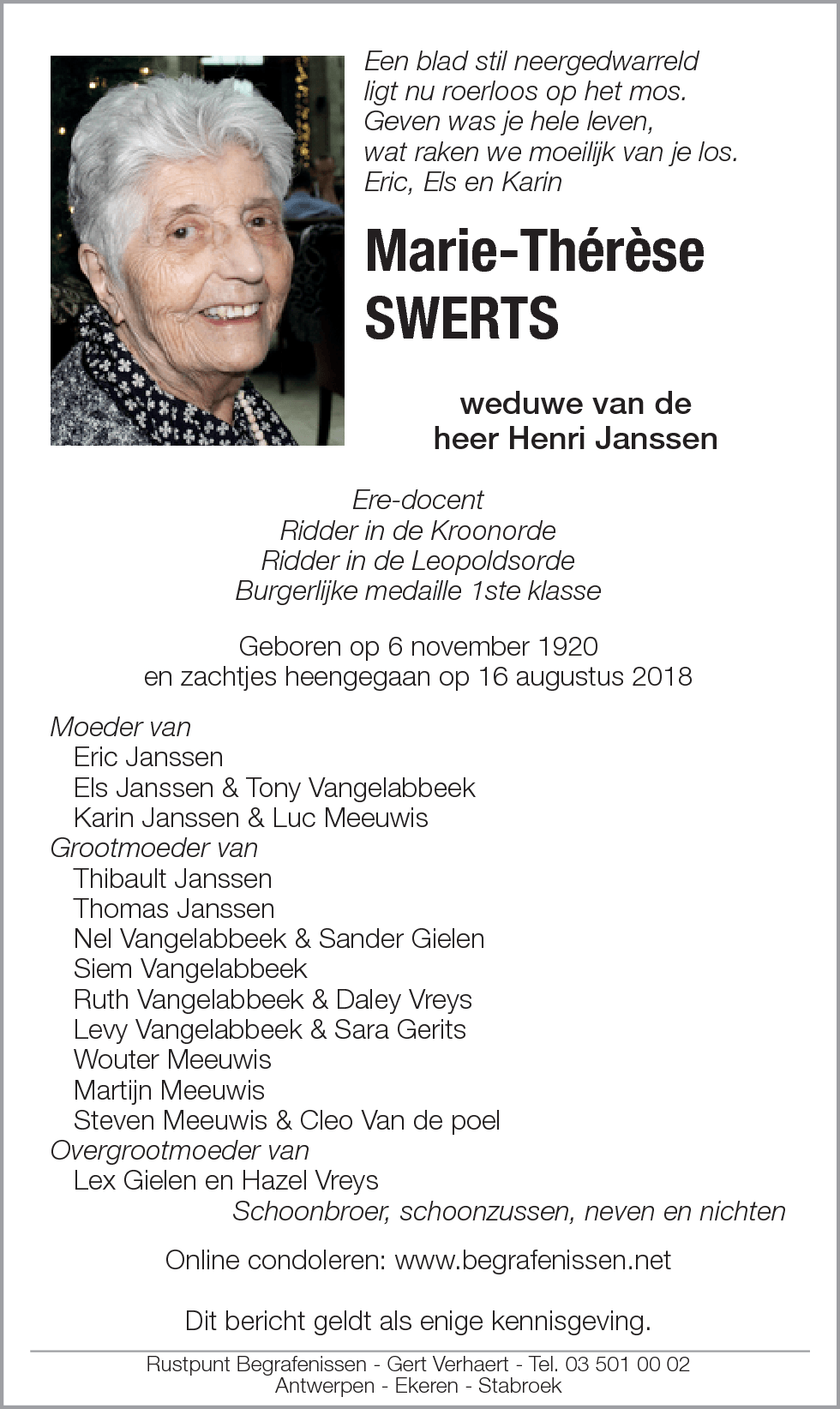 Marie-Thérèse Swerts