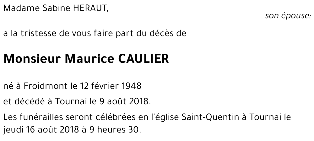 Maurice CAULIER