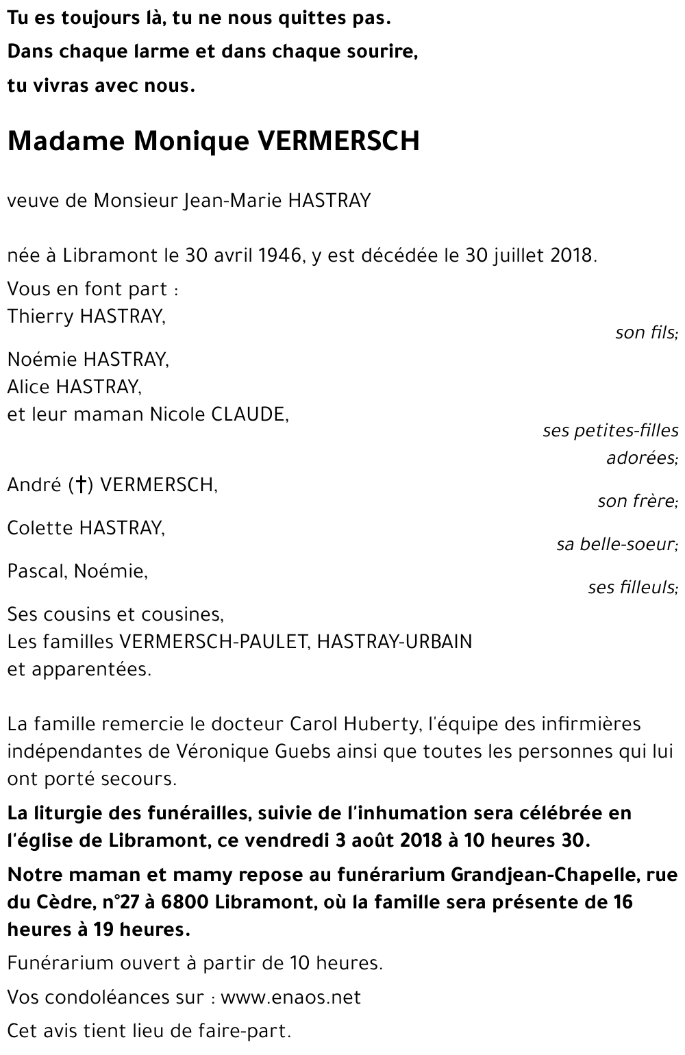 Monique VERMERSCH
