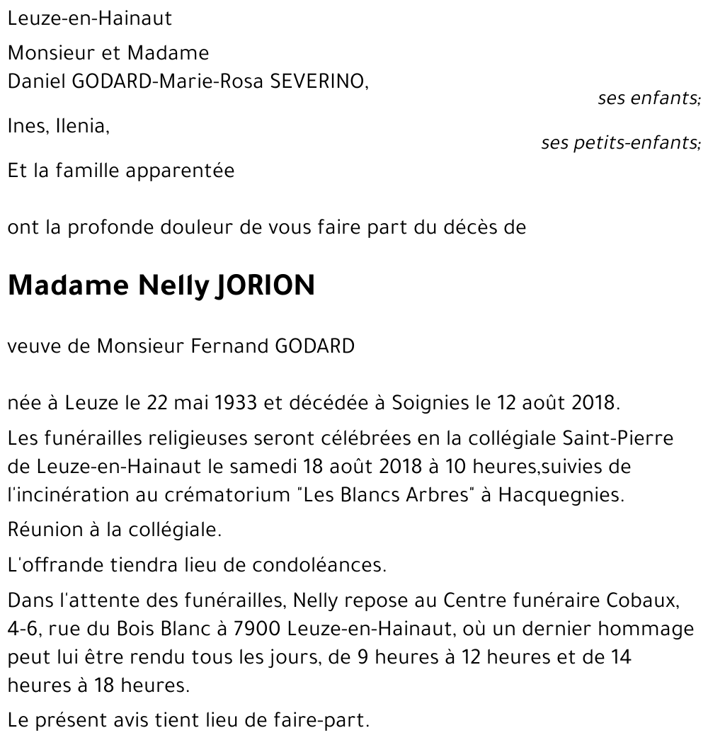 nelly jorion