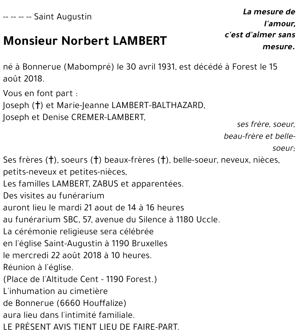 Norbet LAMBERT