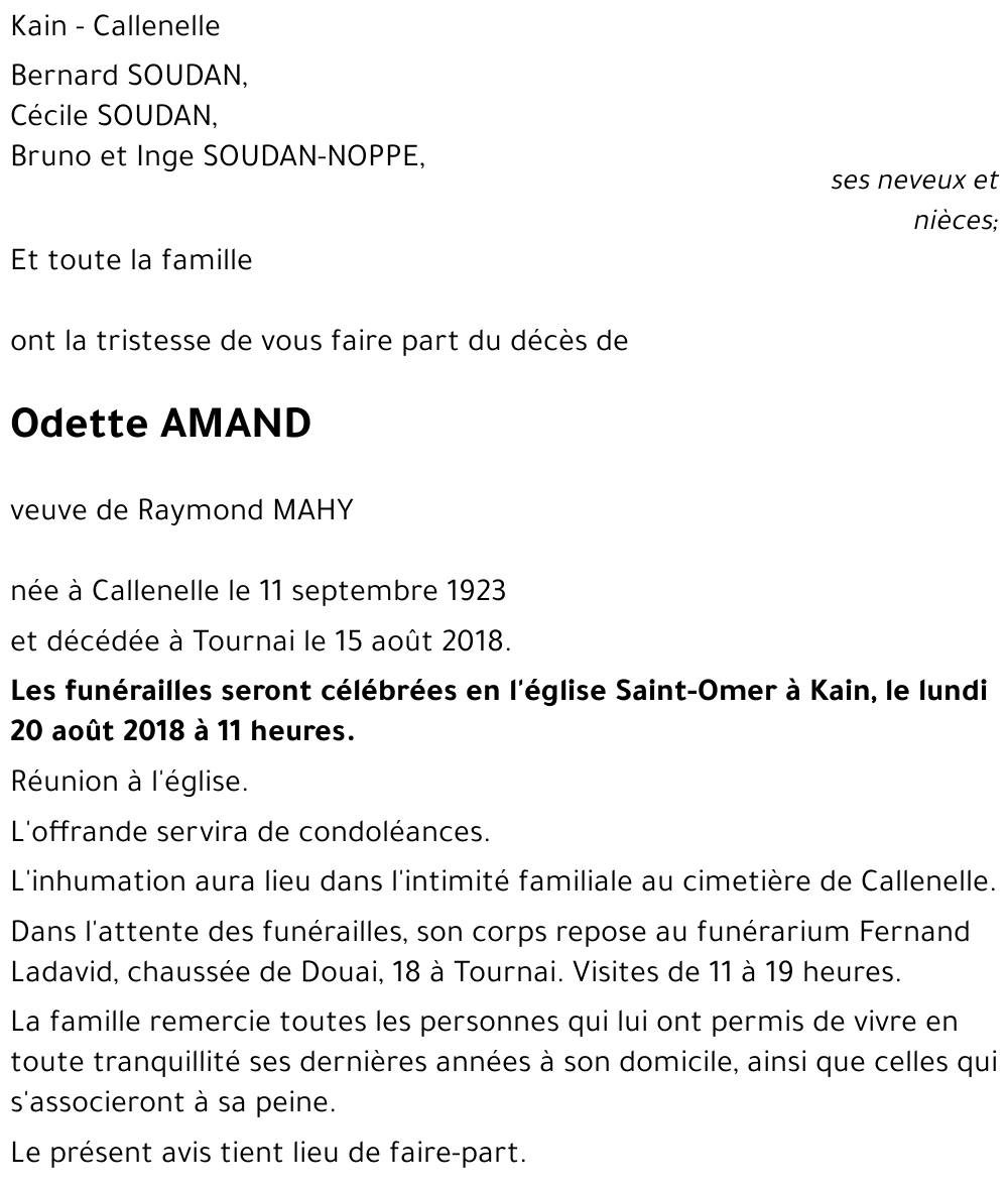 Odette AMAND
