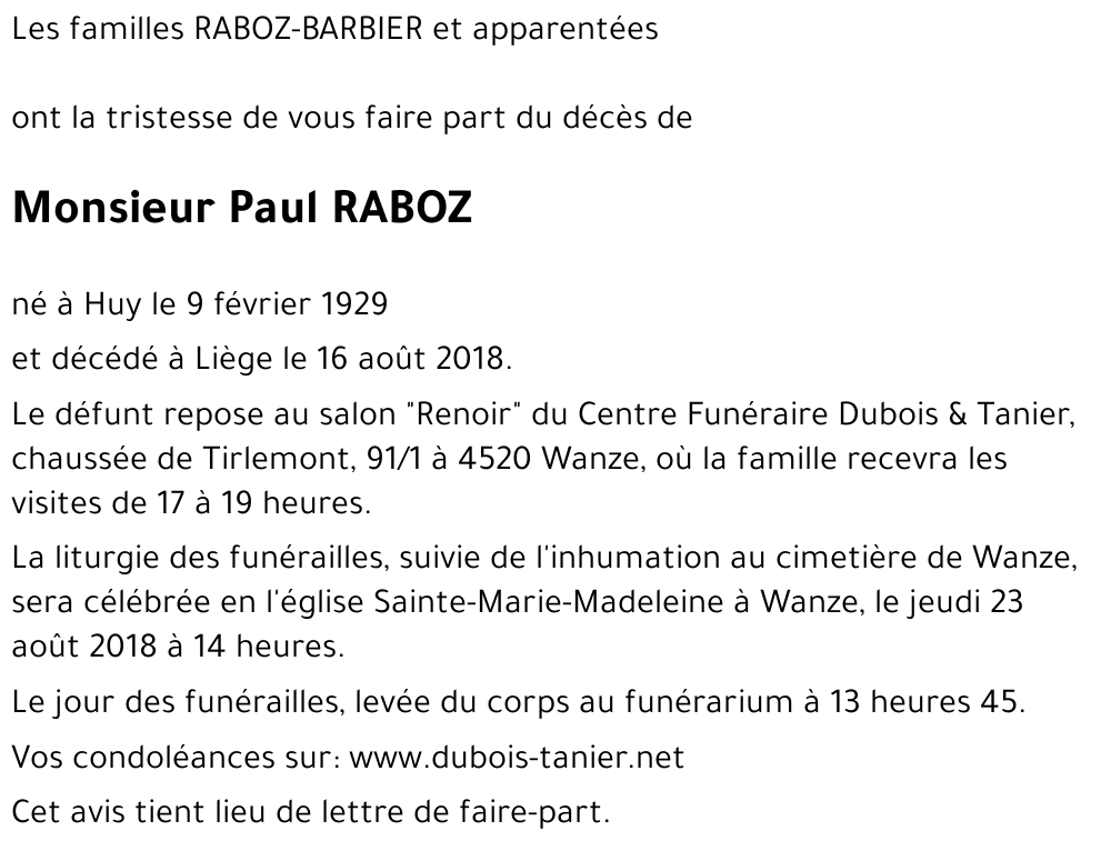 Paul RABOZ