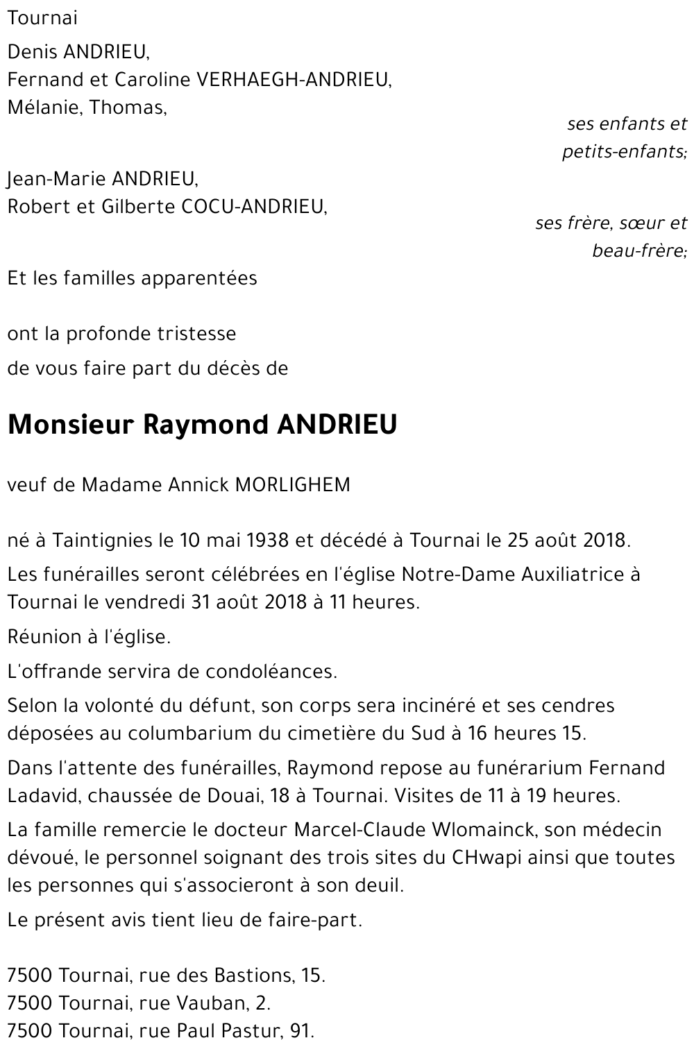 Raymond ANDRIEU