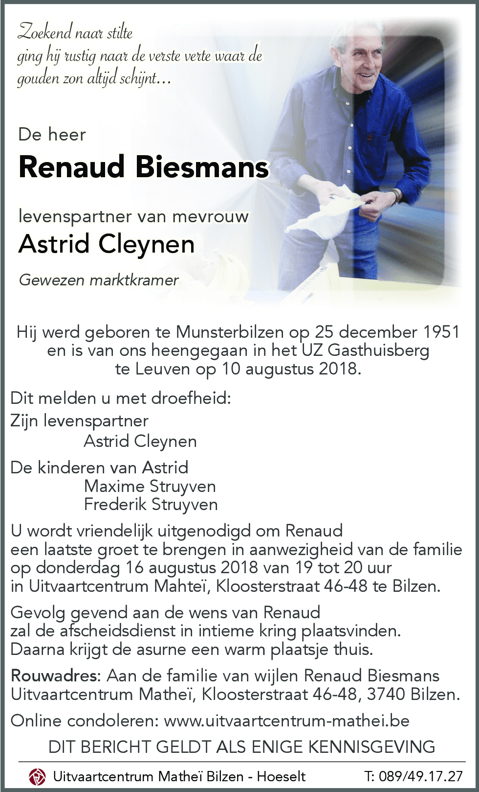 RENAUD BIESMANS