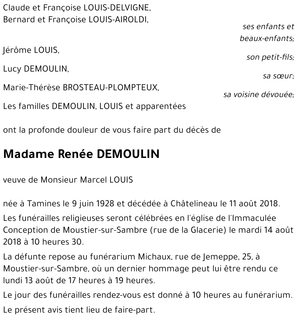 Renée DEMOULIN