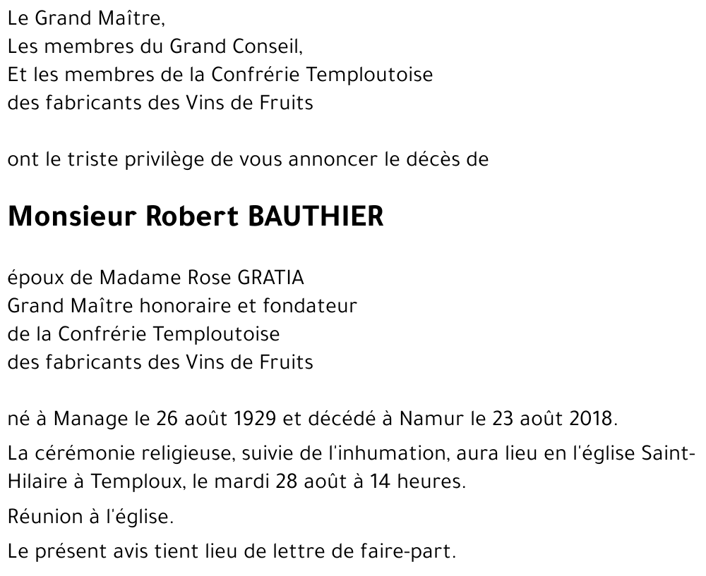 Robert BAUTHIER