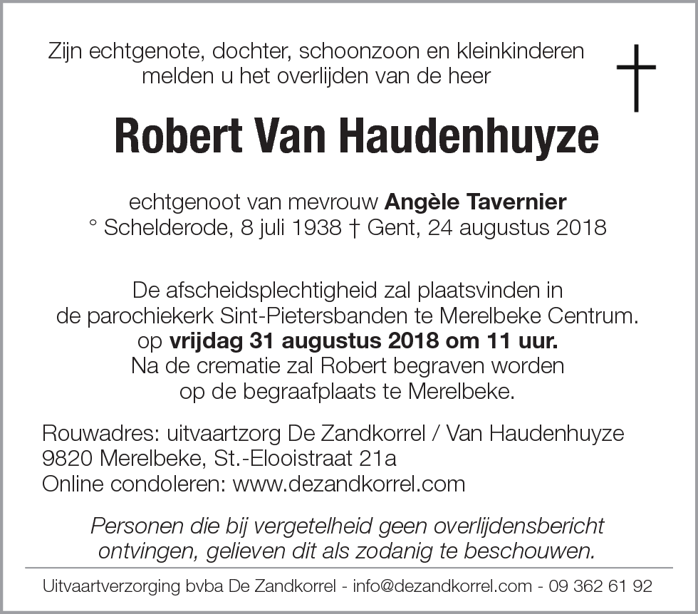 Robert Van Haudenhuyze