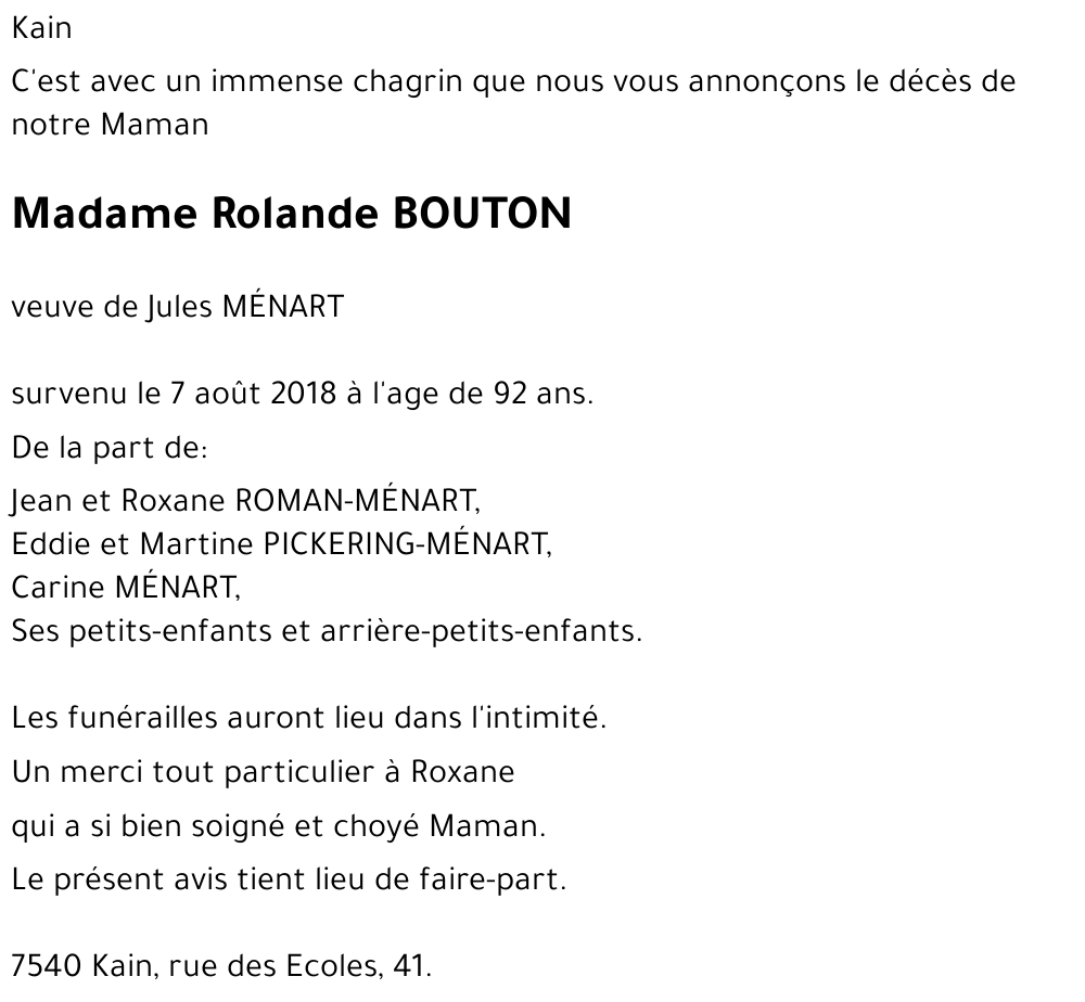 Rolande BOUTON