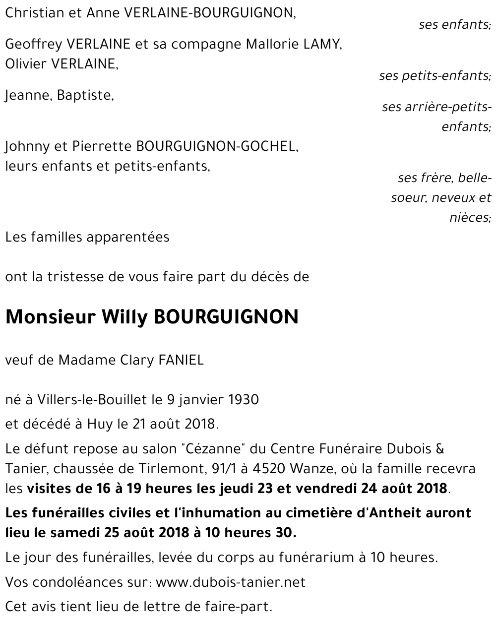 Willy BOURGUIGNON