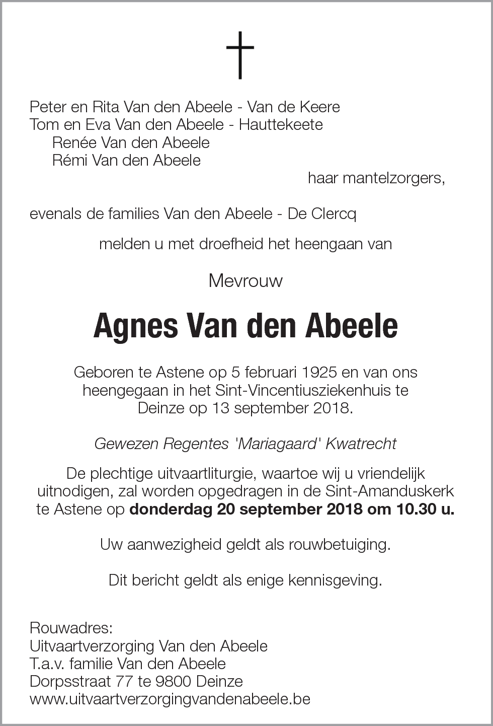 Agnes Van den Abeele