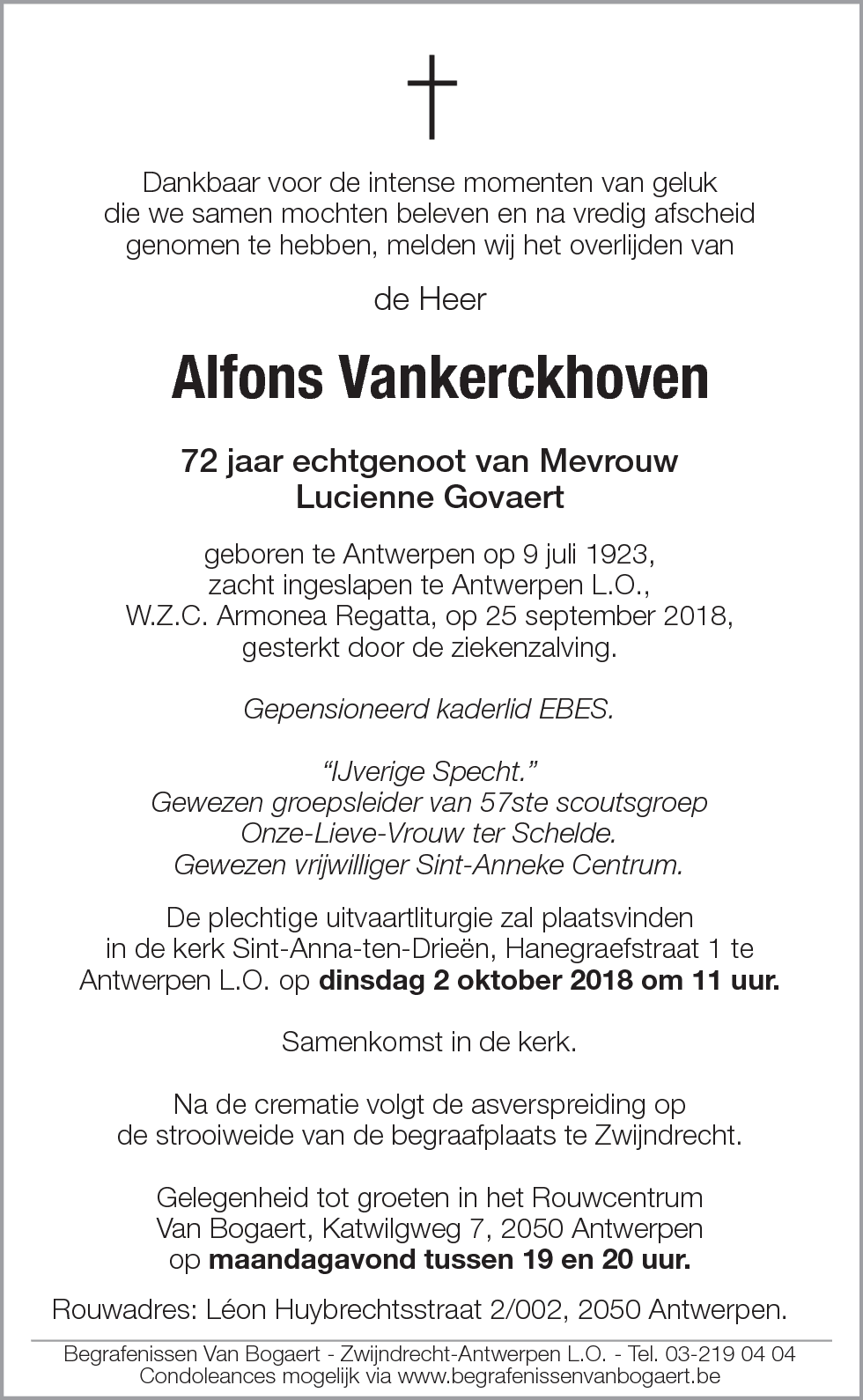 Alfons Vankerckhoven