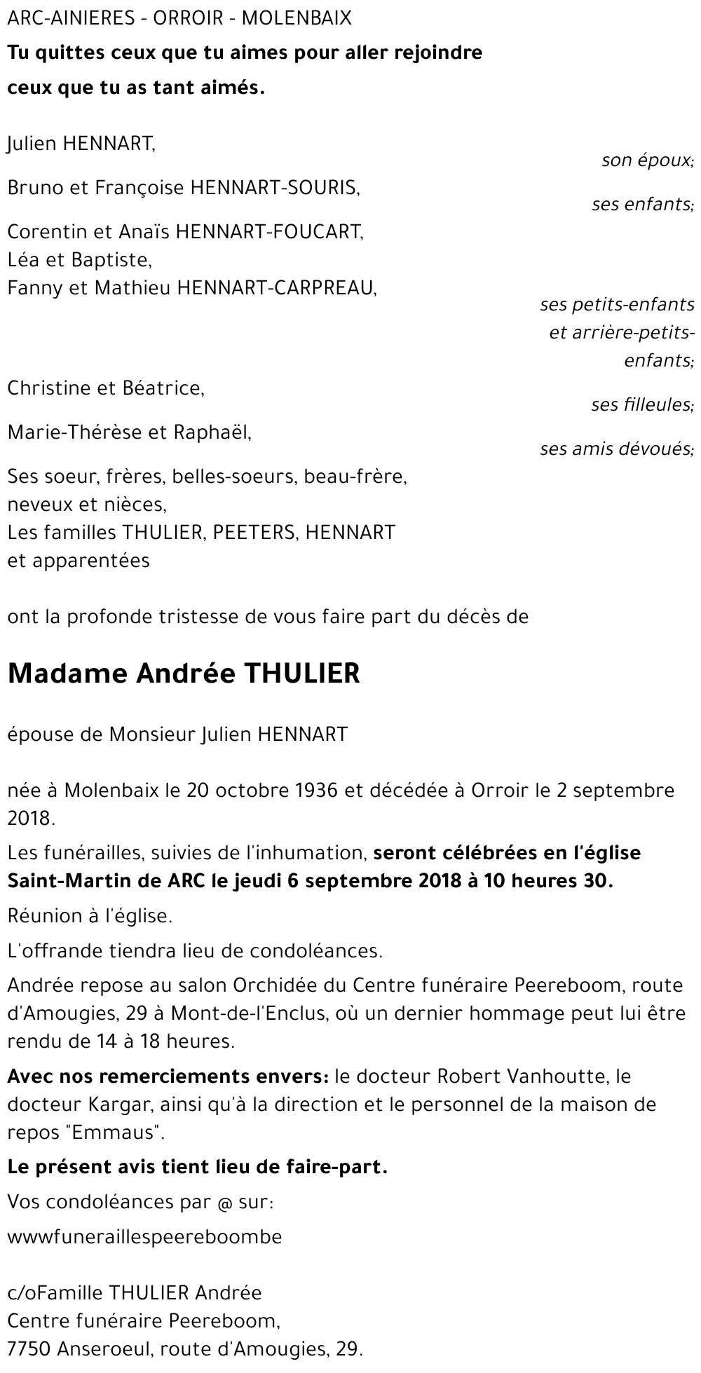 Andrée THULIER