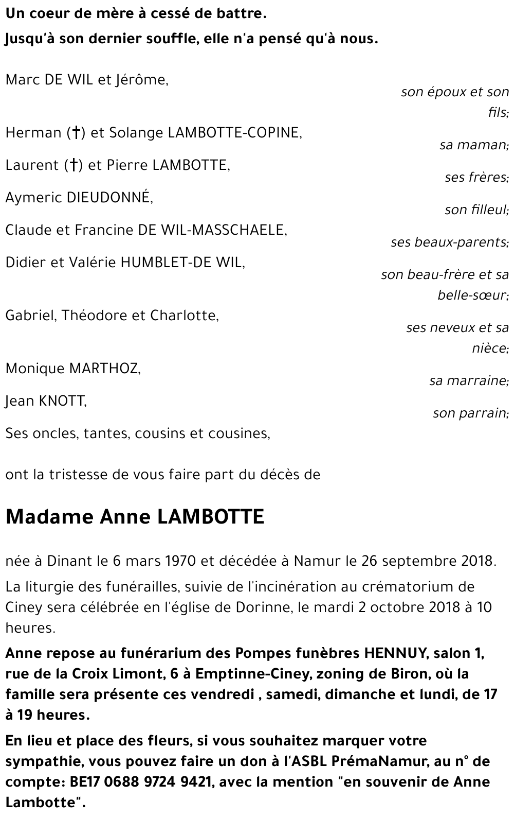 Anne LAMBOTTE
