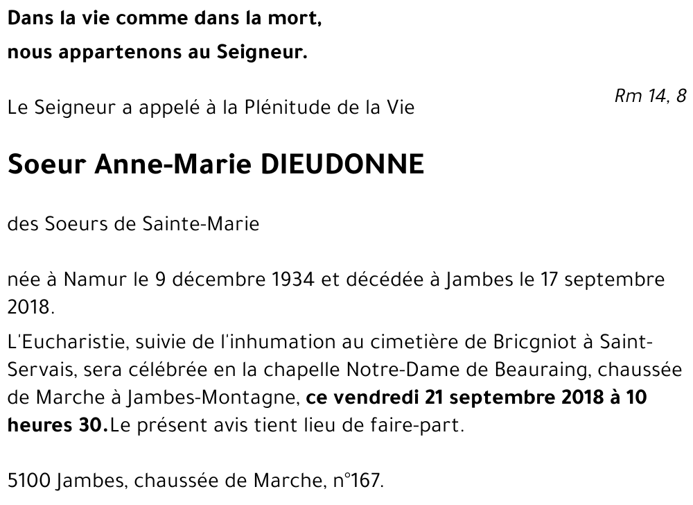 Anne-Marie DIEUDONNE