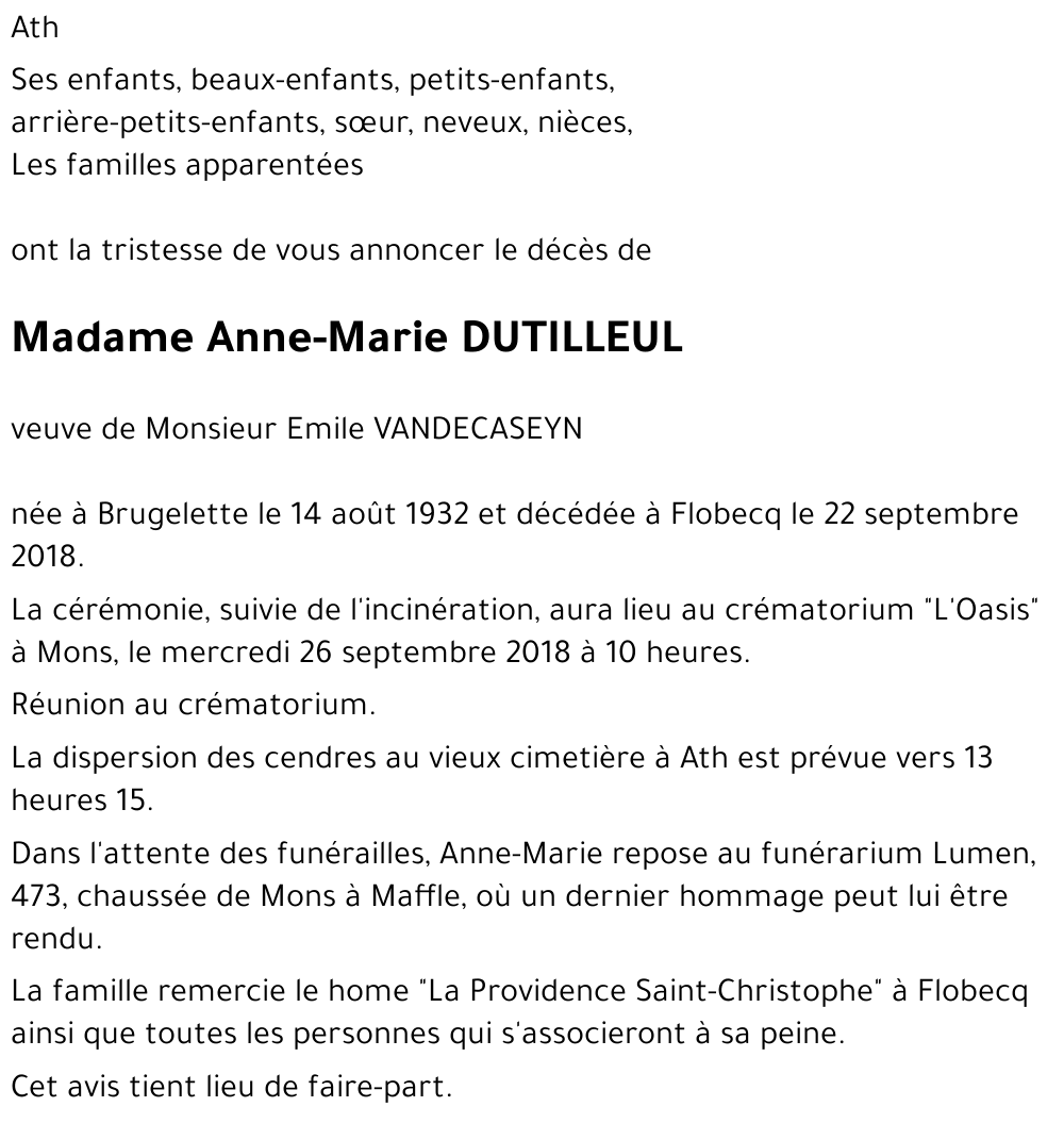 Anne-Marie DUTILLEUL
