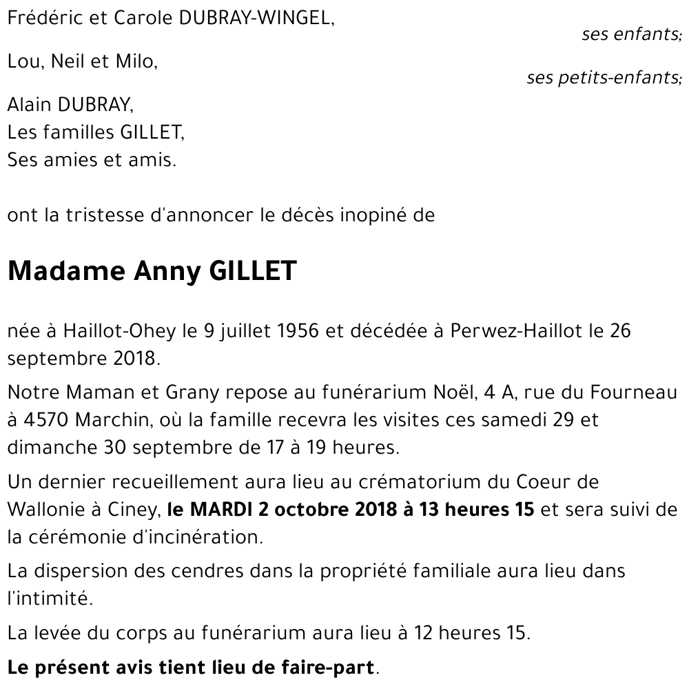 Anny GILLET