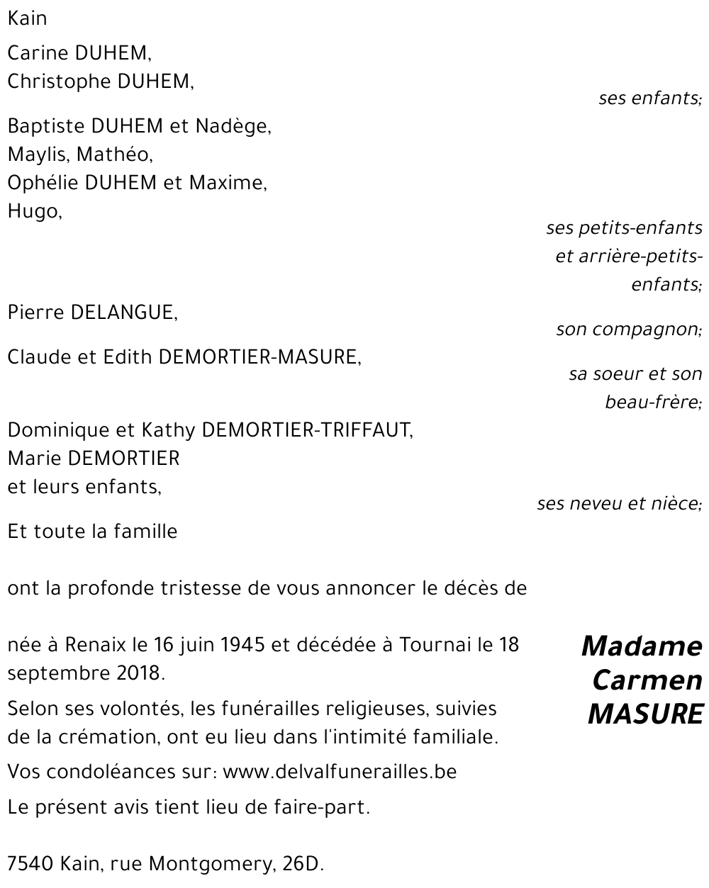 Carmen MASURE