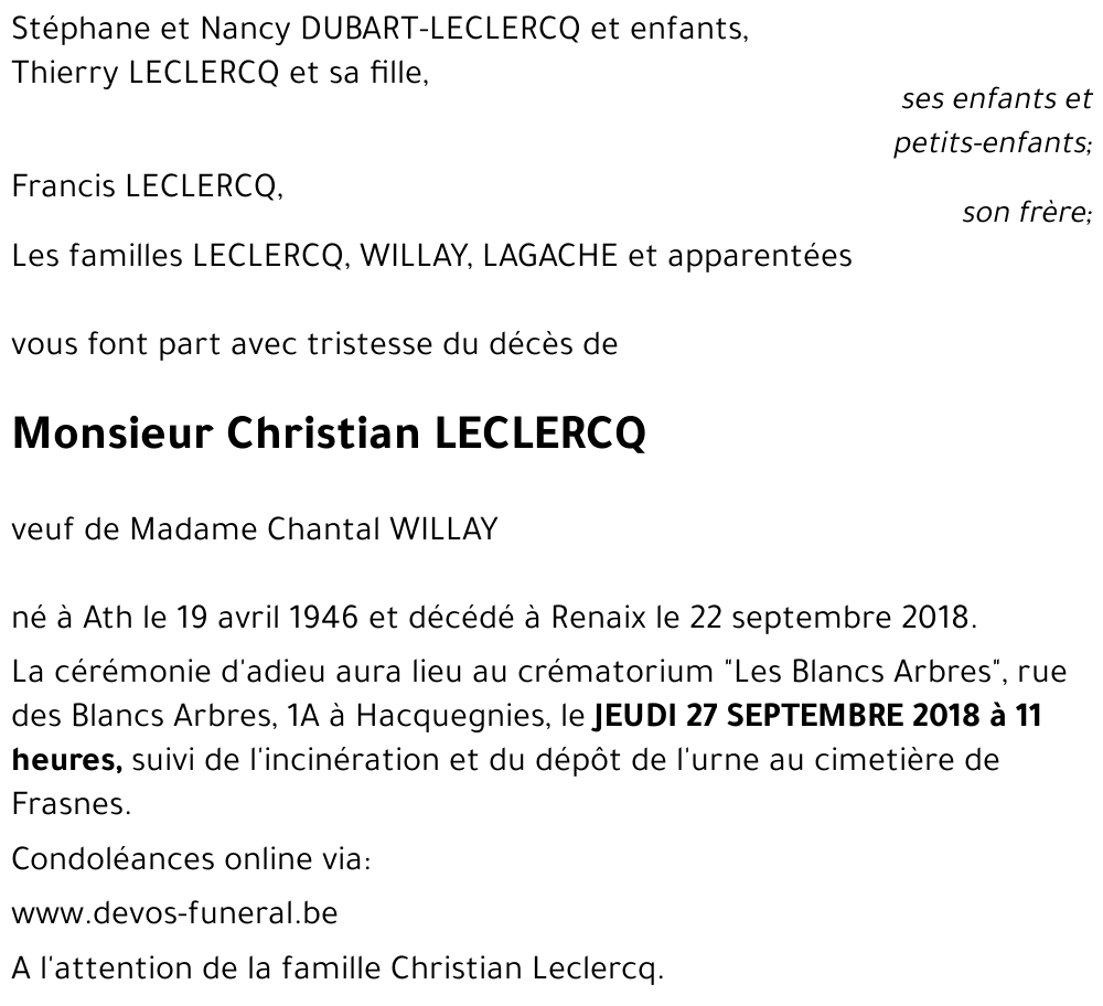Christian LECLERCQ