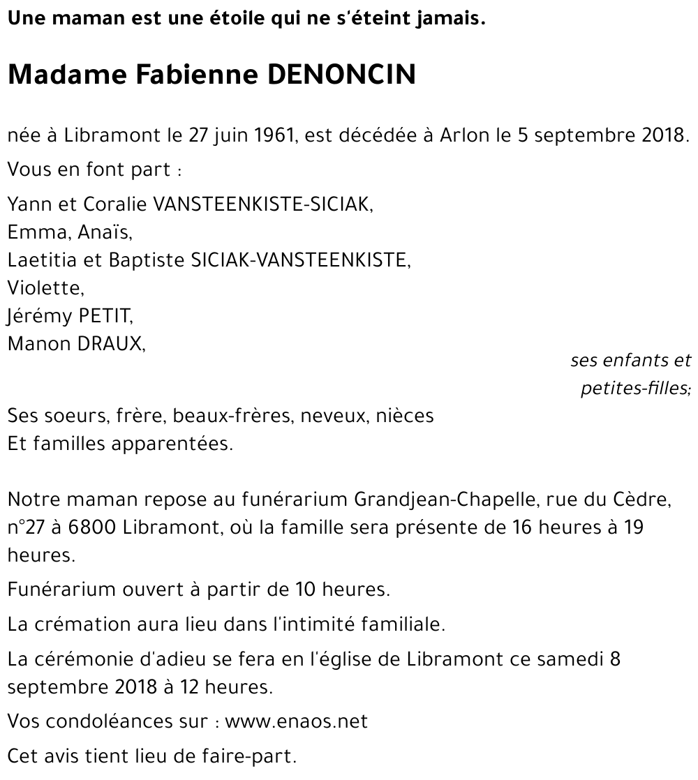Fabienne DENONCIN