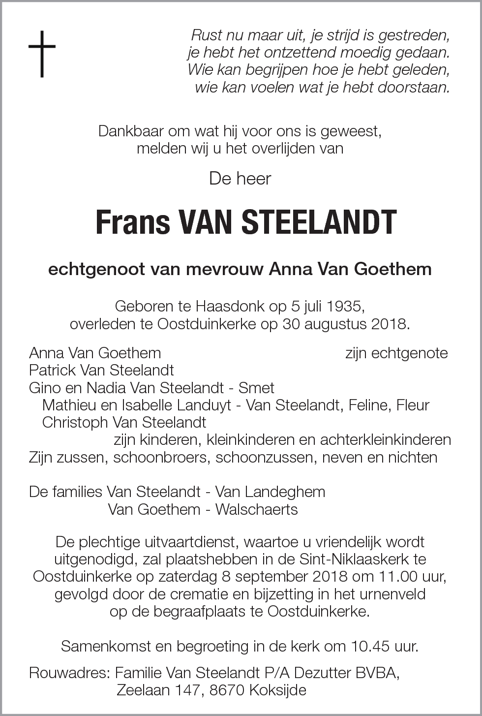 Frans Van Steelandt