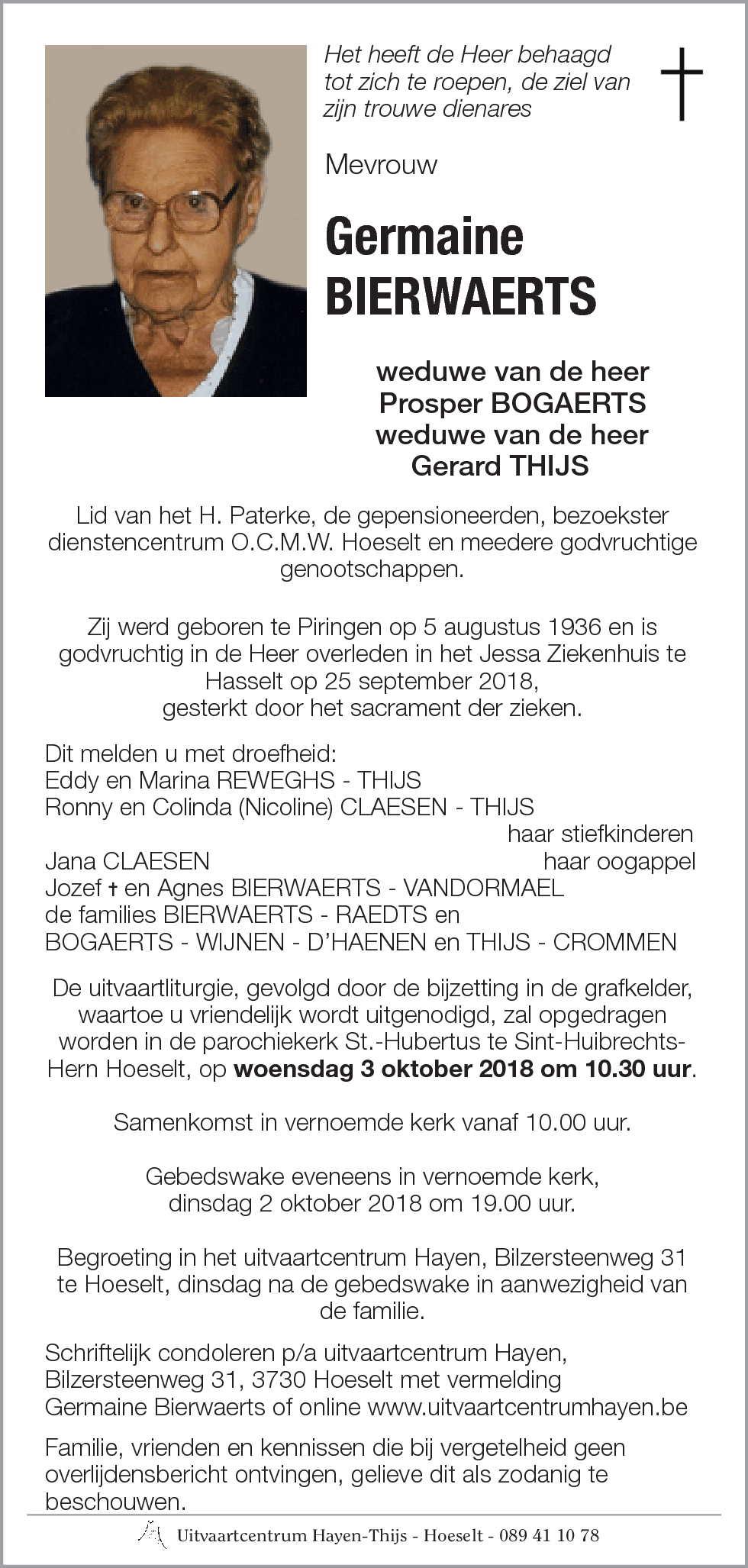Germaine BIERWAERTS