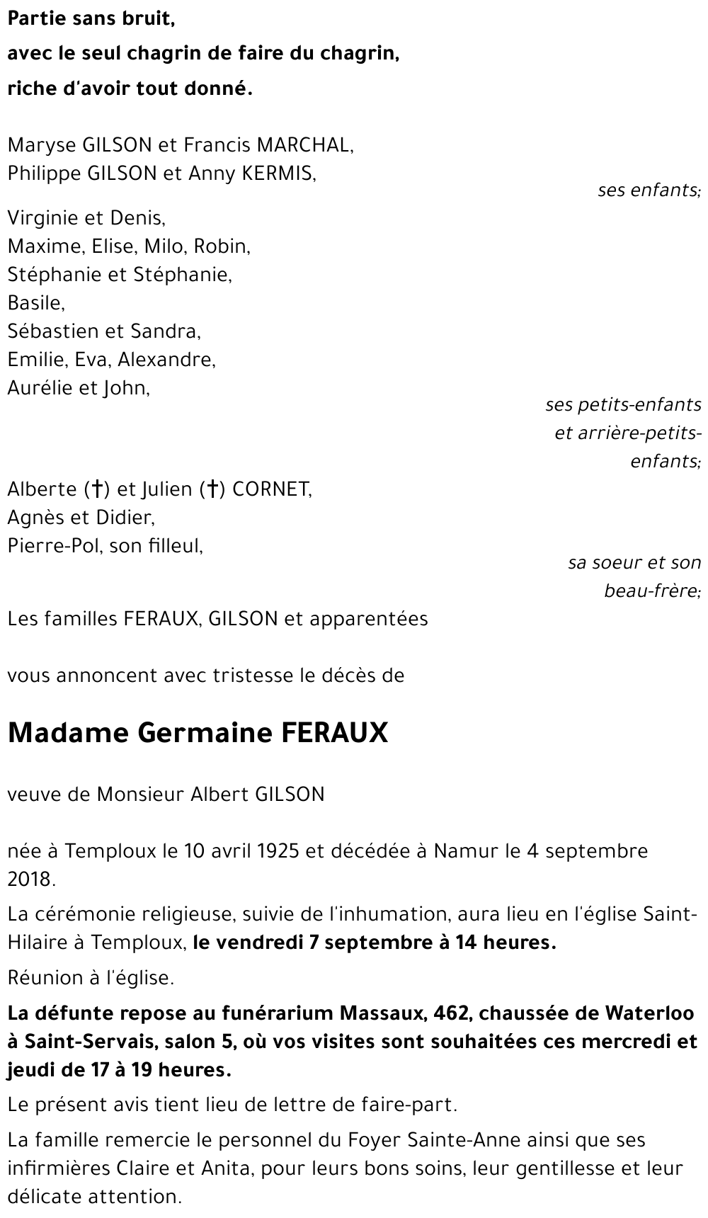 Germaine FERAUX