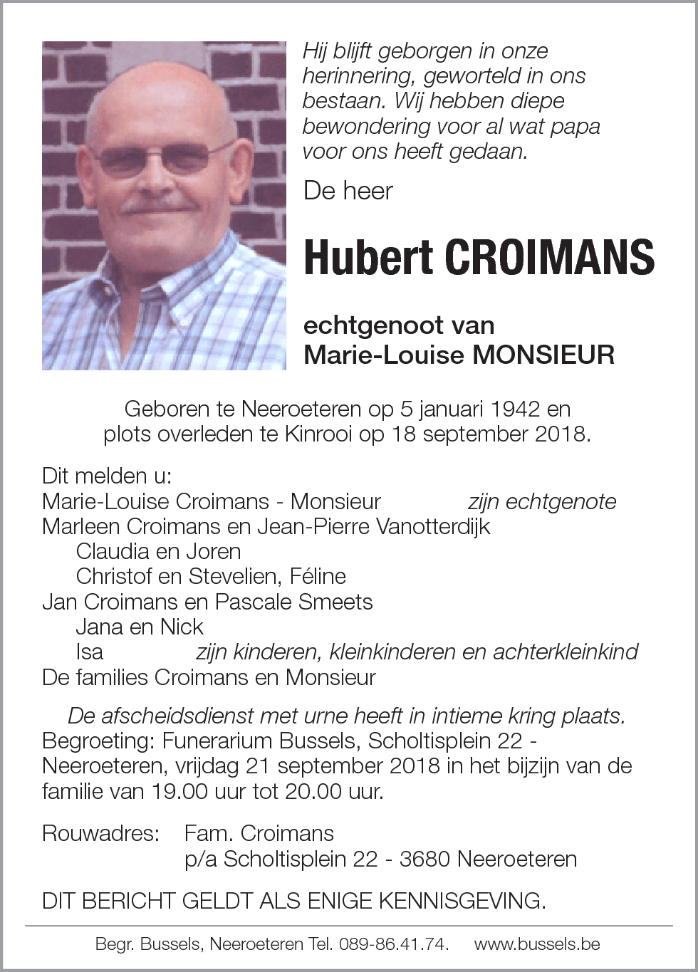 Hubert CROIMANS