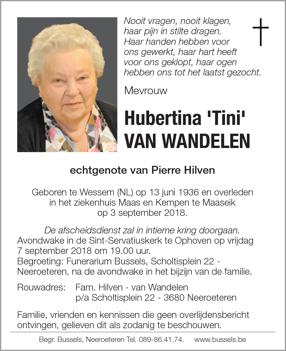 Hubertina 'Tini' van Wandelen