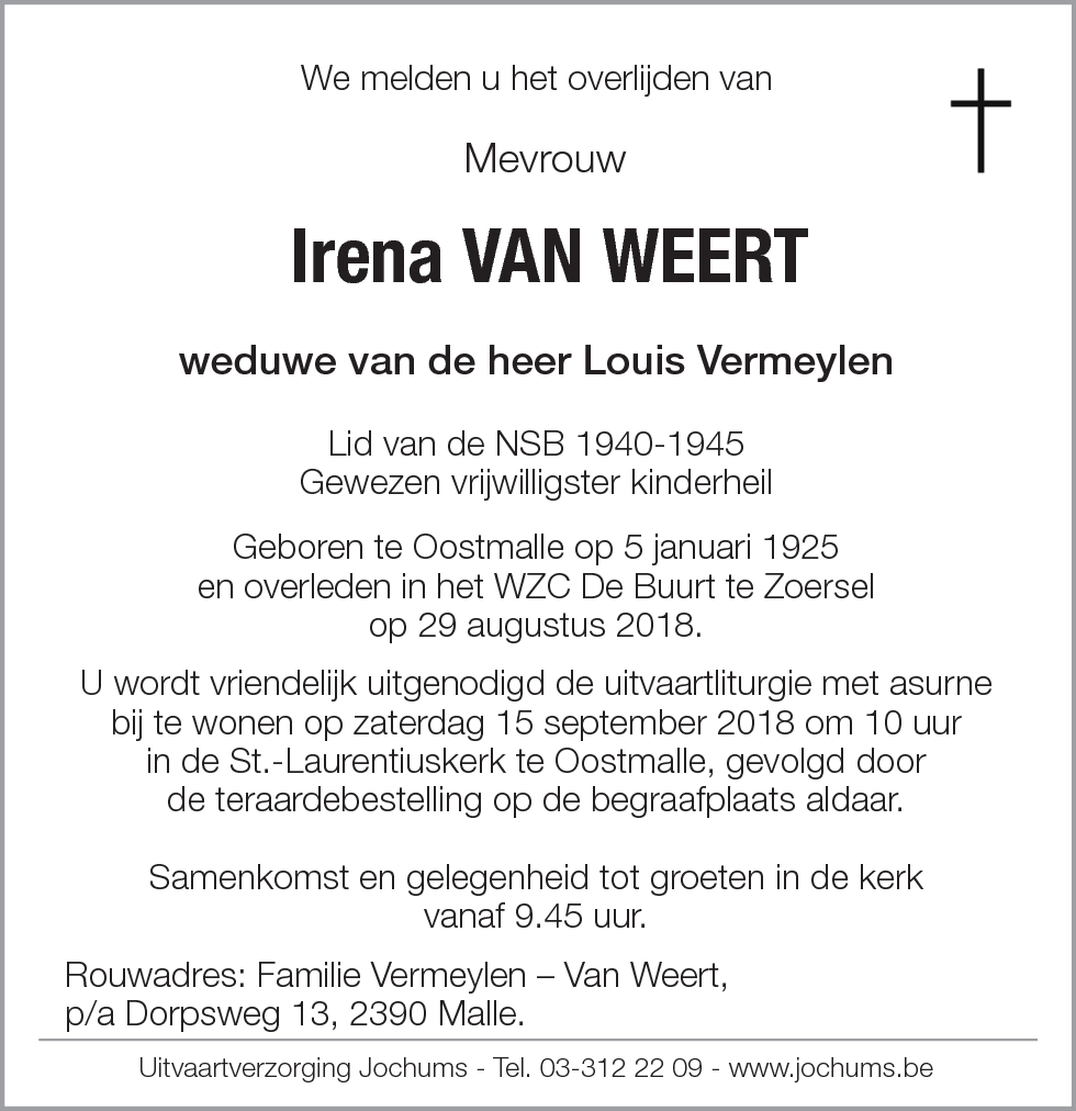 Irena Van Weert