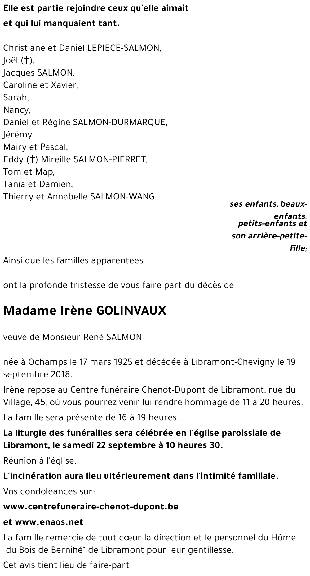 Irène GOLINVAUX