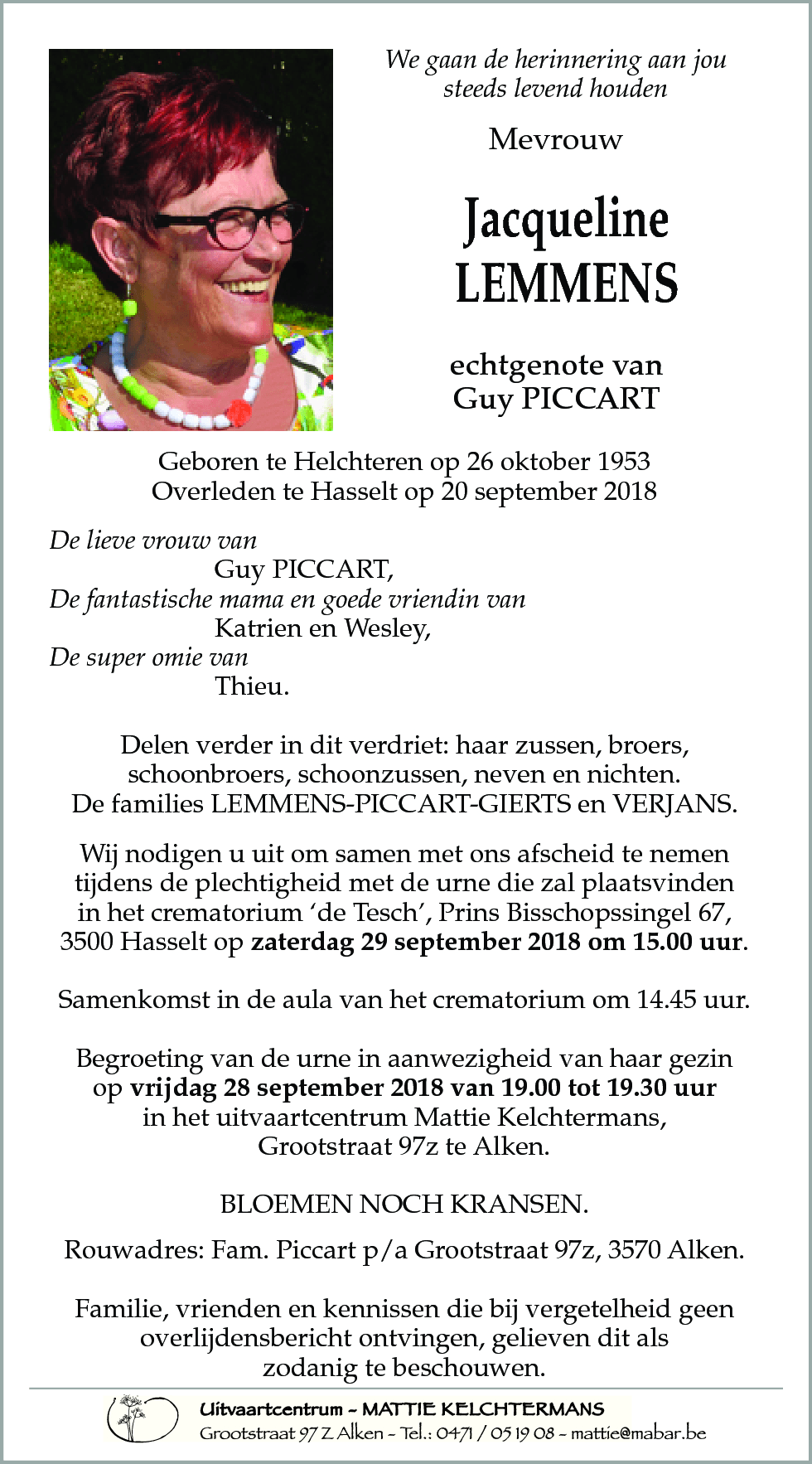 Jacqueline LEMMENS