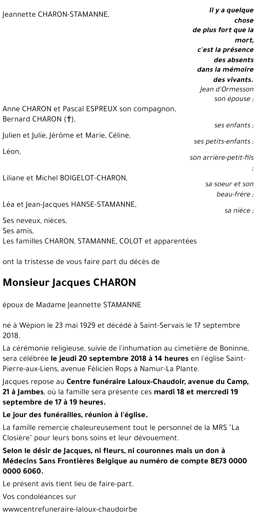 Jacques CHARON