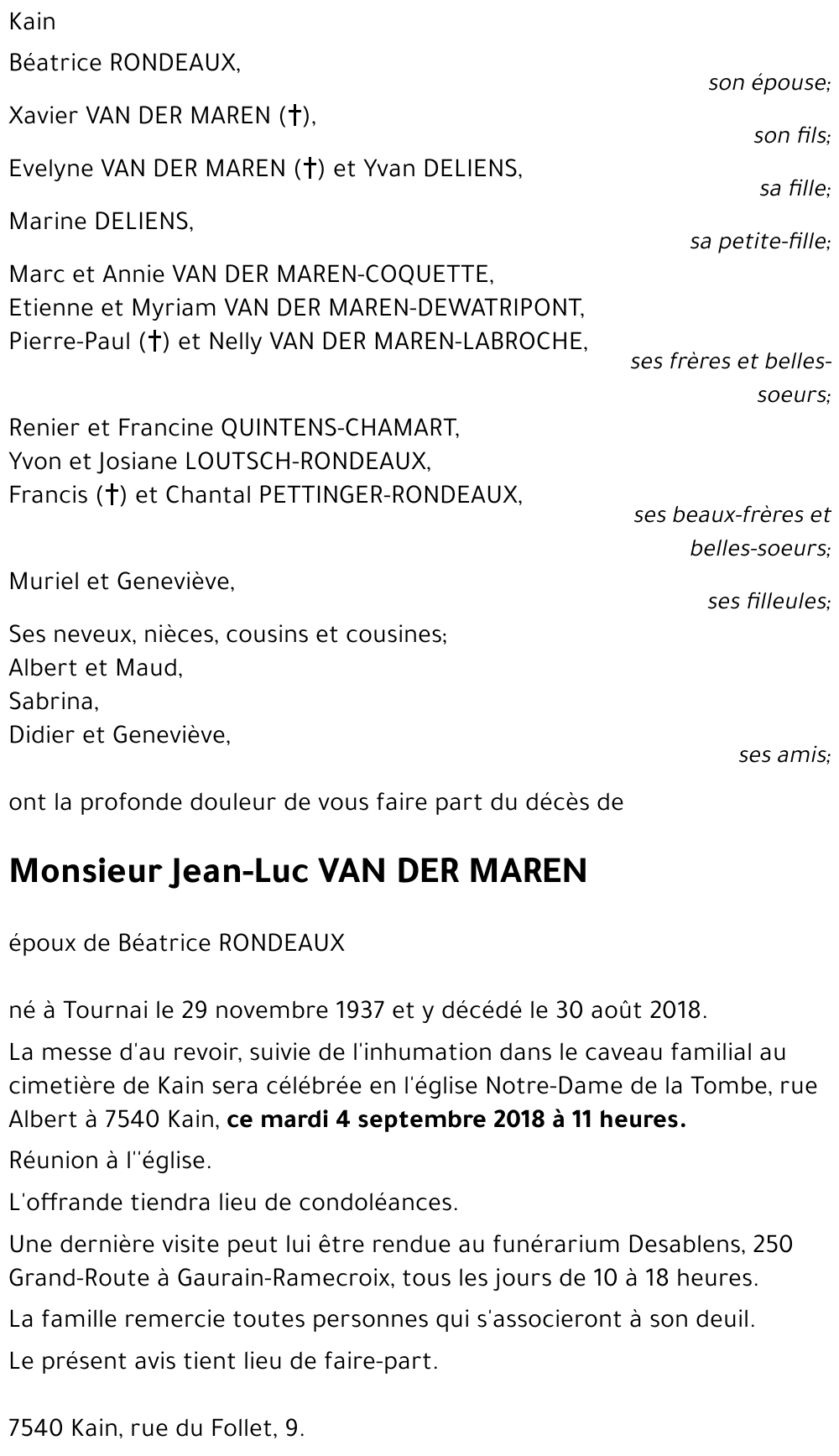 Jean-Luc VAN DER MAREN