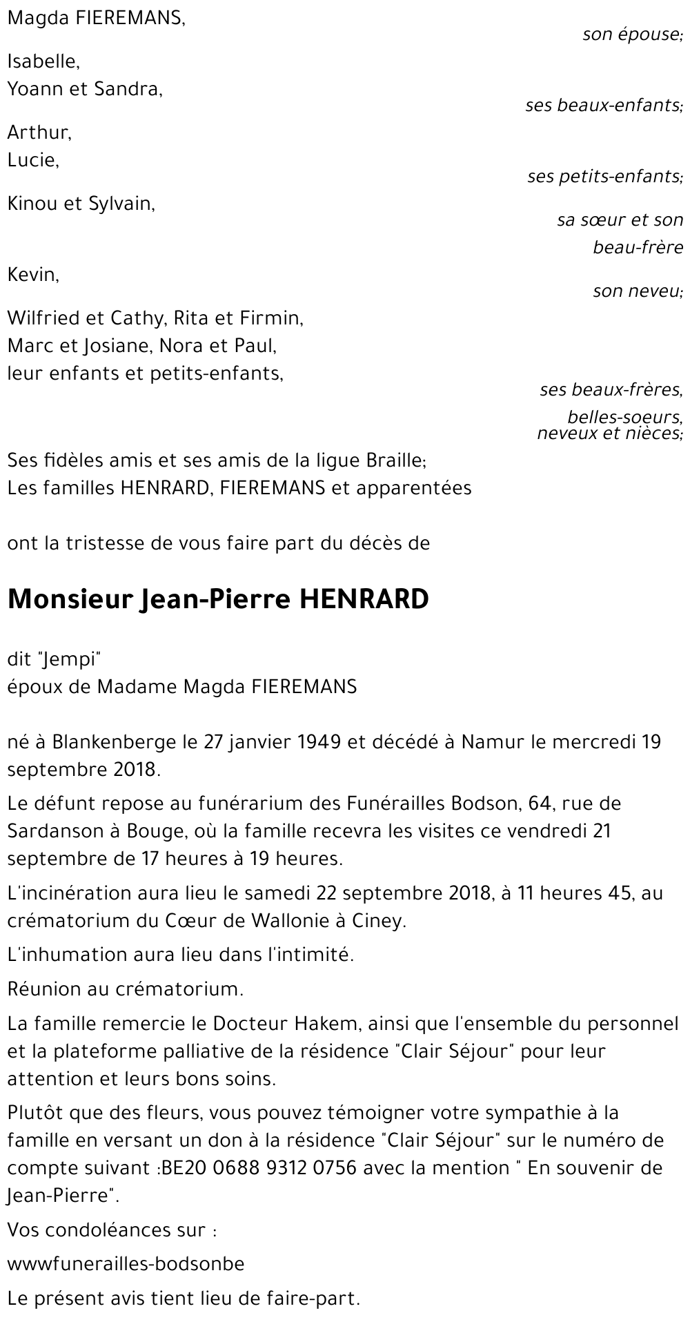 Jean-Pierre HENRARD