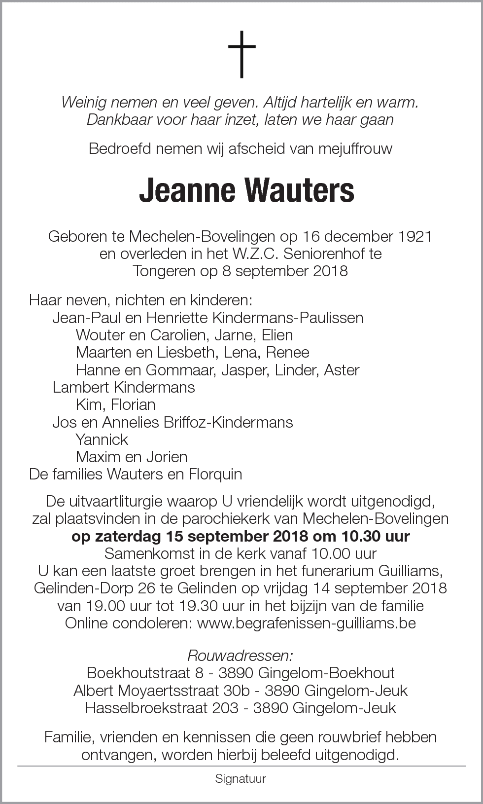 Jeanne Wauters