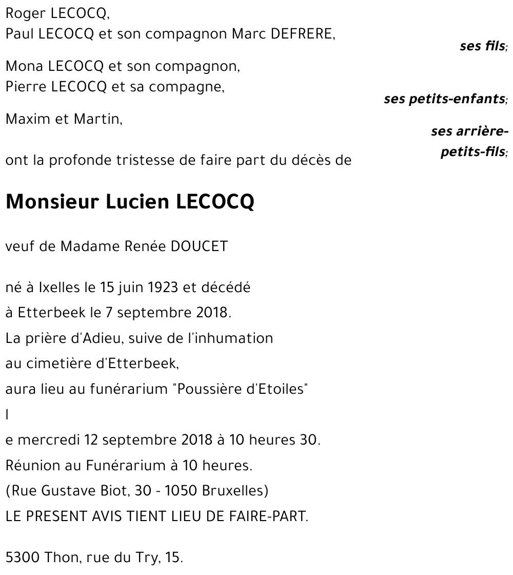 Lucien LECOCQ