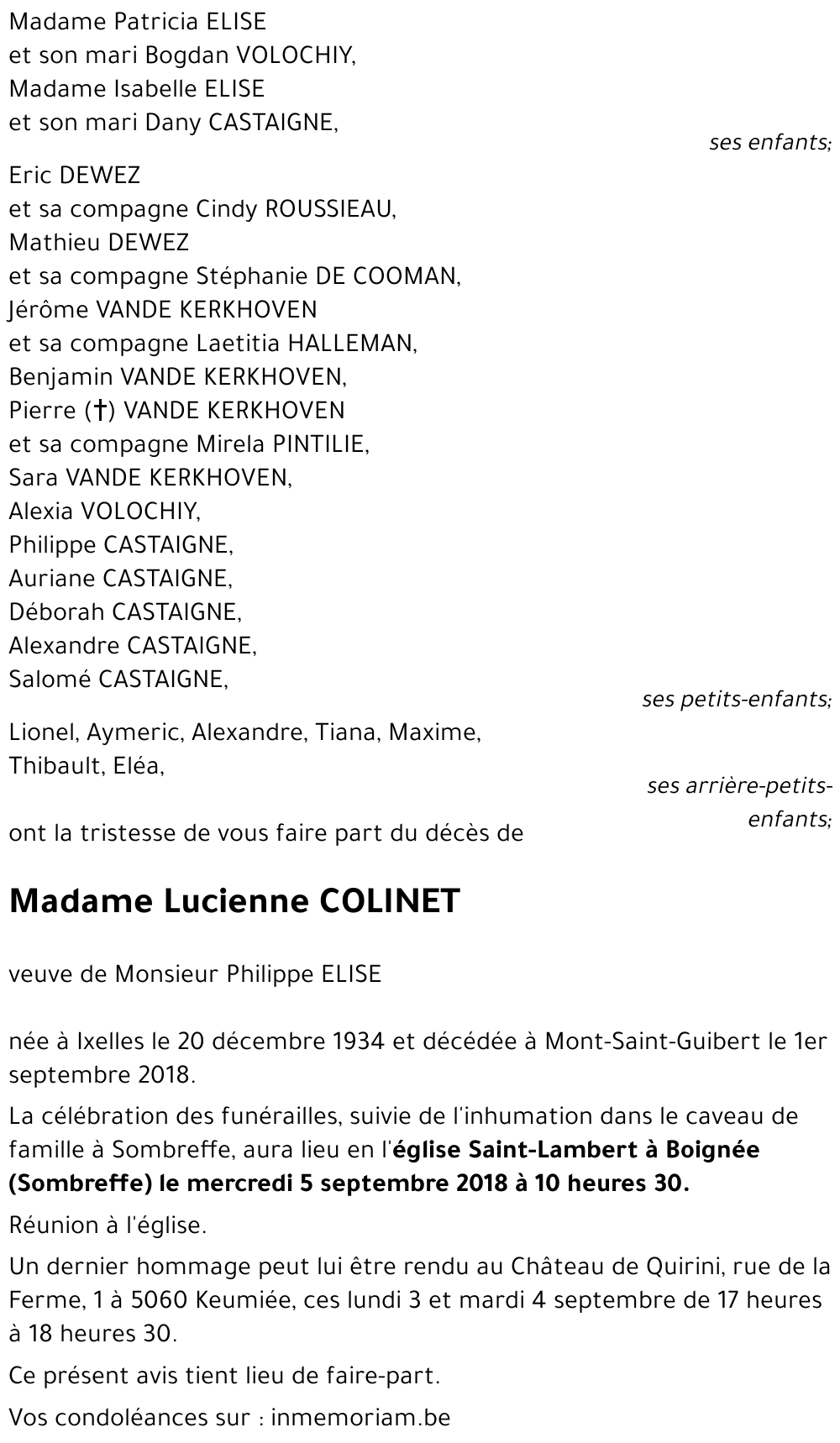 Lucienne COLINET