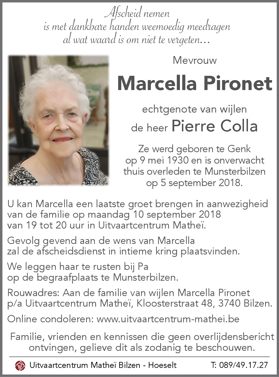 Marcella PIRONET
