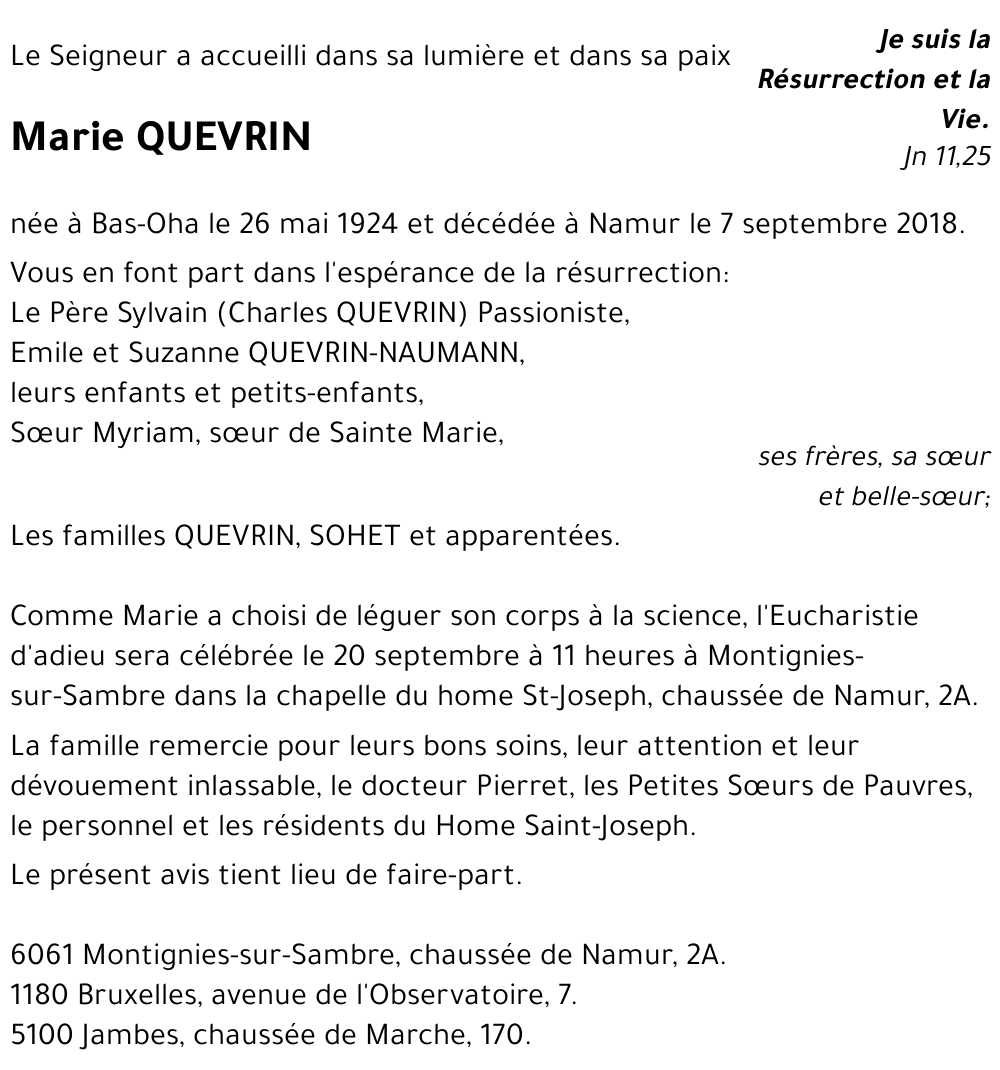 Marie QUEVRIN