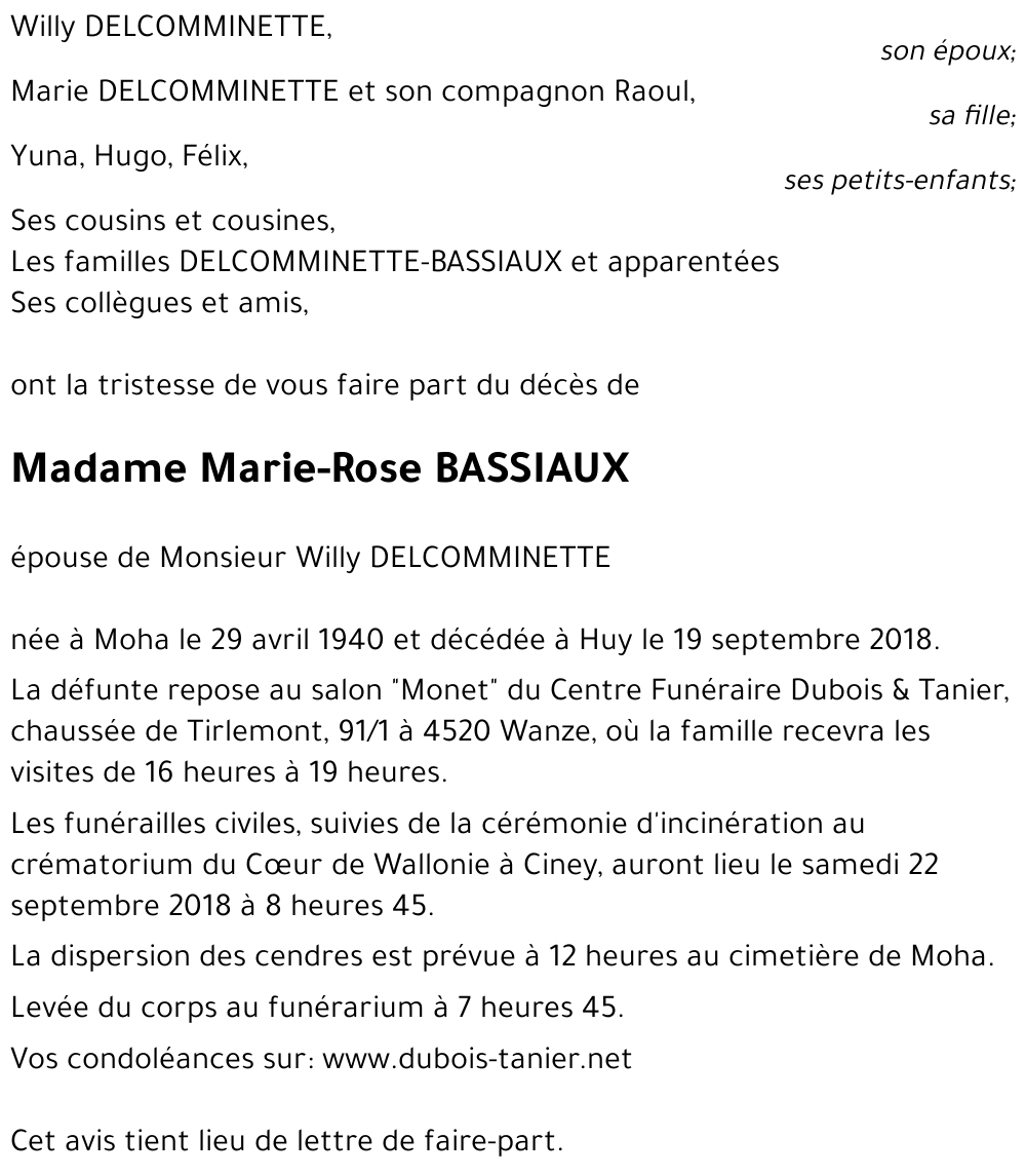 Marie-Rose BASSIAUX