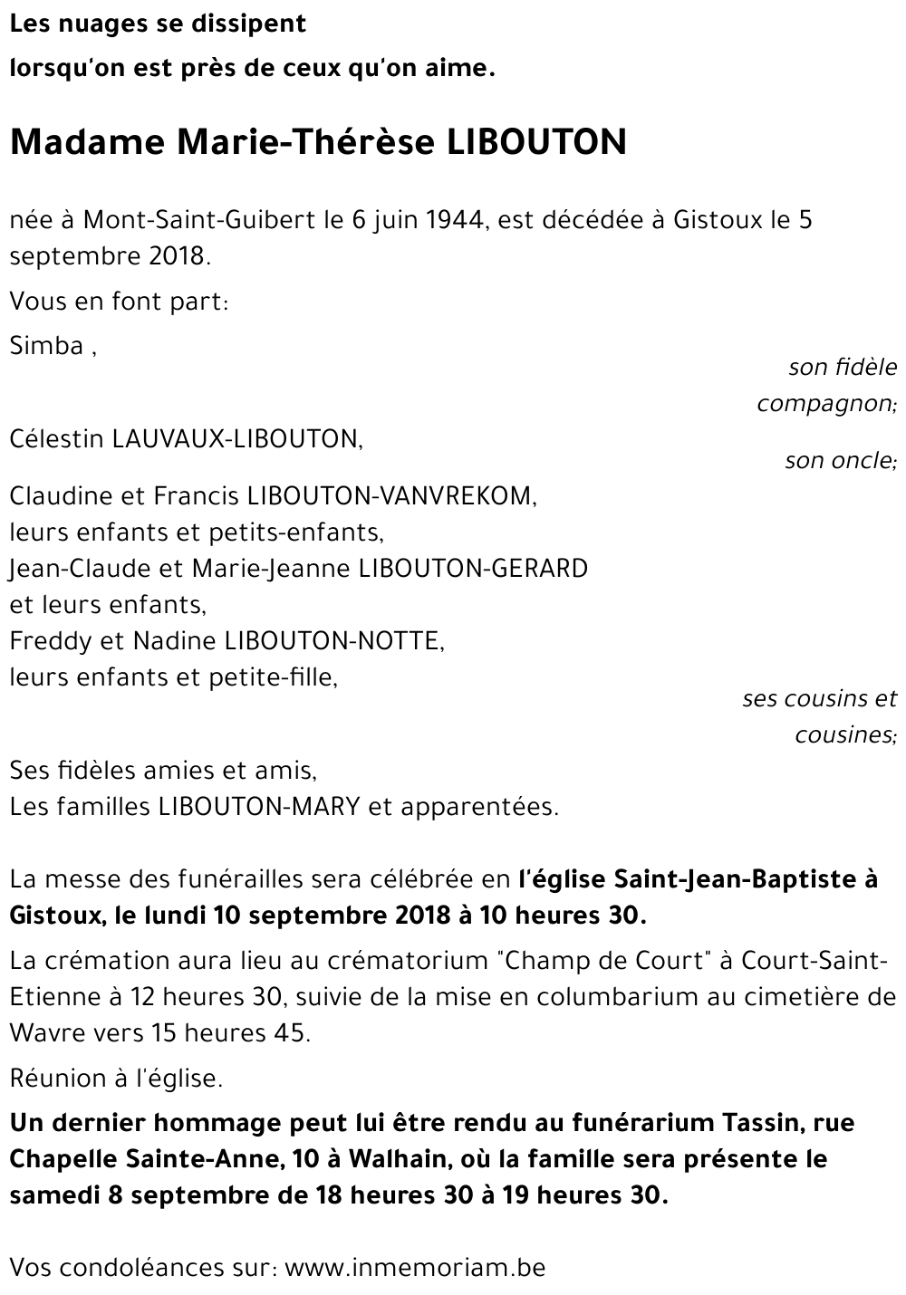 Marie-Thérèse LIBOUTON