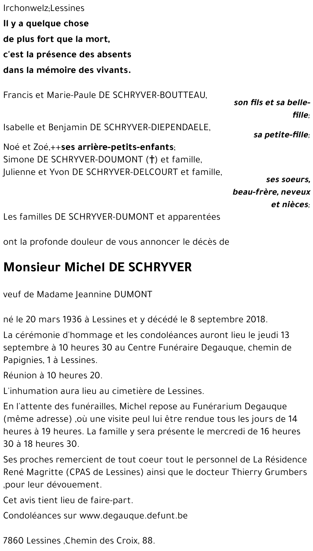 Michel DE SCHRYVER