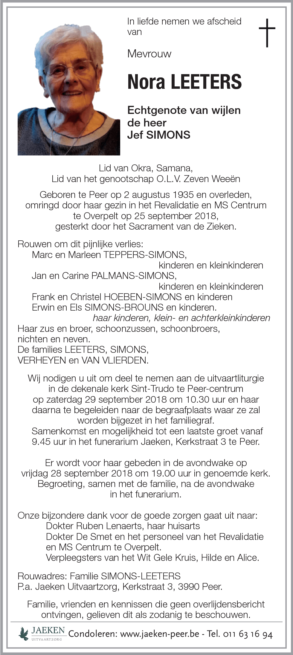 Nora LEETERS
