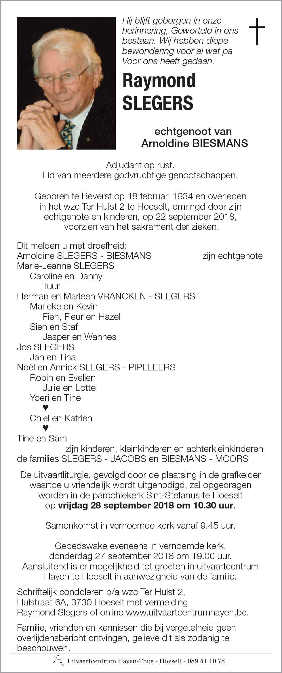 Raymond SLEGERS